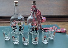6 bunte Slivovitz Gläser + 2
