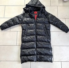 Hugo Boss Mantel Schwarz  Favina-1 L Neuwertig Lang