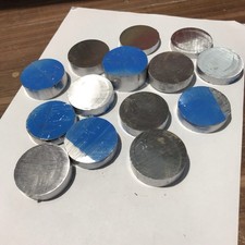 14 Reststücke Aluminium  Rund