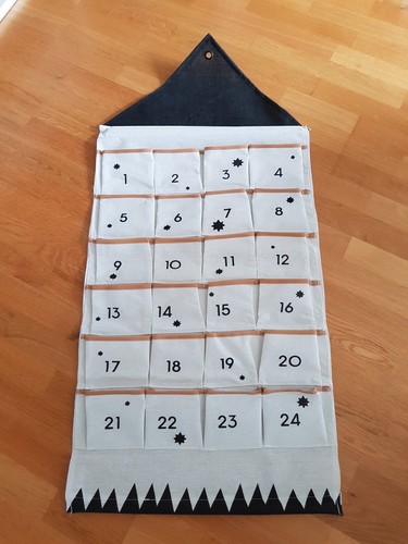 Wandadventskalender jute - wandadventskalender,