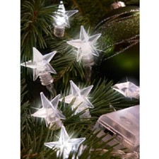 LED Lichterkette Sterne weiß
