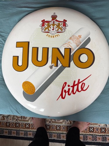 Emaille werbeschild juno - werbeschild, ,juno