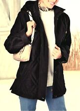 Gr. 38 Damen Mikrofaserjacke Übergangsjacke wattierte Jacke Schwarz Neu