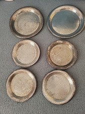 Untersetzer WMF M Messing versilbert gemustert 