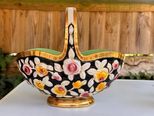 Vintage majolika stil floral - majolika,