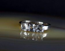 Ring Silber 925 Bergkristall 17,5 mm - elegant attraktiv & schön funkelnd