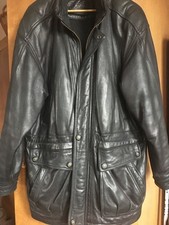 Westbury ♥️ C&A schwarze Herren Leder Jacke 52 Nappa Leder