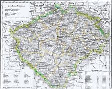 Alte Landkarte BÖHMEN 1844