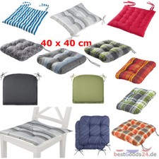 Sitzkissen Stuhlkissen Gartenkissen 40x40 cm mit Bändern abwaschbar Sitzauflage