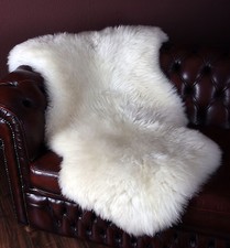 Merino Lammfell Schaffell Fell Teppich Lambskin sheepskin natur Weiß 80cm-160cm 