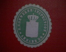 Siegelmarke K.S. Gewerbe - Inspection  Annaberg  