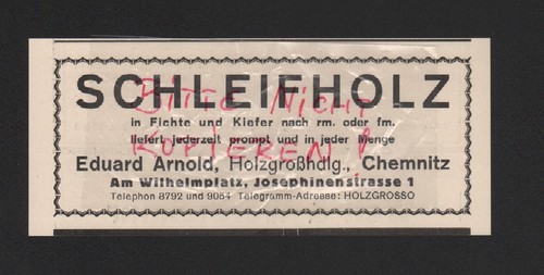 Chemnitz werbung 1929 - chemnitz,, eduard