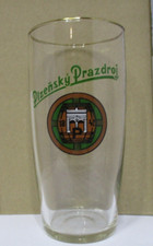Bierglas (38) Plzensky Prazdroj Becher ca. 1980er Jahre Tschechien CSSR Goldrand
