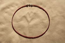 Halskette/ Armband Granat rot, 2,5 mm Kugel facettiert, 40 - 48 cm, 925 Halsband