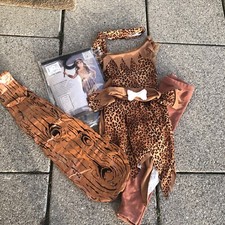 Faschingskostüm  Steinzeitmensch Mädchen Gr.110/116 (4-6J.)