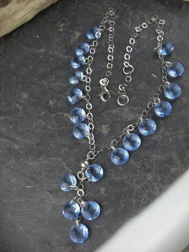 Kette vintage blau - kette,