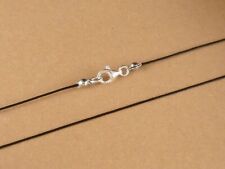 Stoffband Kette Halskette Nylon schwarz Karabiner 925 Silber Band Verschluss