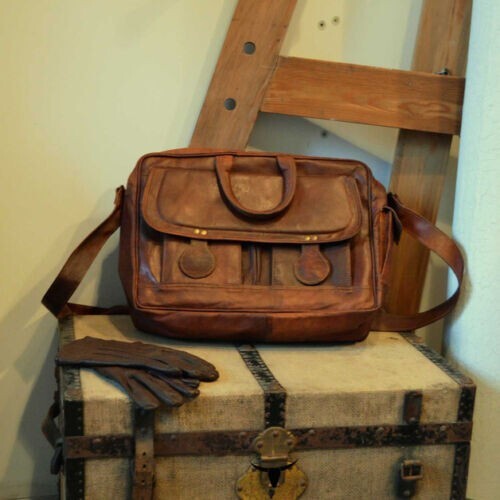 Vintage braune umhängetasche - vintage,
