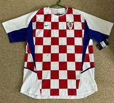 NIKE HERREN KROATIEN HEIMFUSSBALL SHIRT 2002 - BRANDNEU MIT ETIKETT! SIGNIERT VON ALEN BOKŠIĆ
