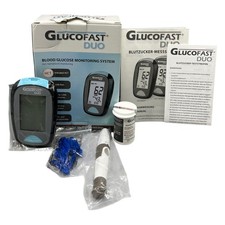 Glucofast Duo Blutzucker Messsystem Glucose Monitoring + Teststreifen HCT Diabet