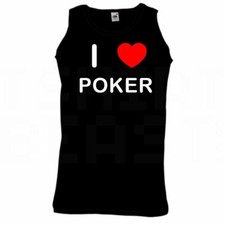 Poker I Love Herz Weste Erwachsene Rundhalsausschnitt Athletik Gym Weste