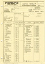 Einstelldaten Datenblatt