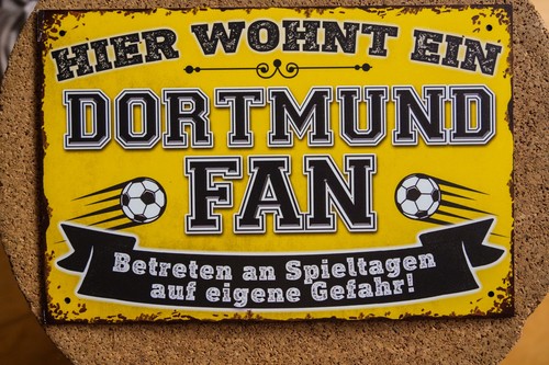 Blechschild für fußball fans - fußball,
