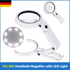 5X 10X Lupe mit 8 LED Licht