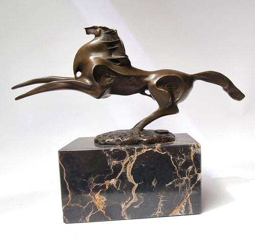 Bronzefigur pferd modern - bronzefigur,