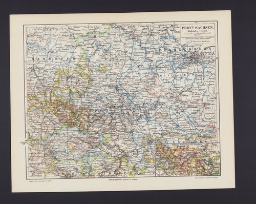 Landkarte map 1907 provinz - landkarte, 1907: