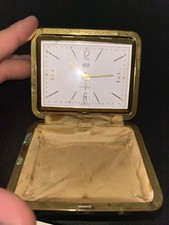 Baduf 2 Rubis Vintage Reisewecker, Tischuhr, 70er Jahre, Grün