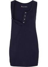 Umstandstop Stilltop mit Knopfleiste Gr. 40/42 Dunkelblau Damen-Top Shirt Neu