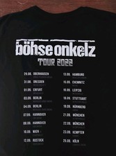 böhse onkelz  Event T-Shirt TOUR 2022 Tourdaten Gr. 3XL