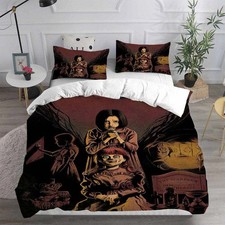 Gruselige Puppe Bettwäsche Set 19.Annabelle Bettbezug 135x200 Kissenbezüge 80x80