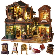 DIY Miniatur Haus Puppenhaus, Holzpuppenhaus Haus Bausatz 23,5 x 18,3 x 17,2 cm