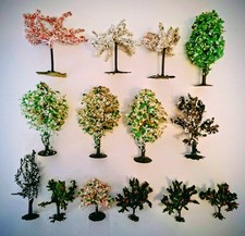 Blühende Bäume, 14 Stück, Fa. Busch u. Noch, H0/N, sehr schön