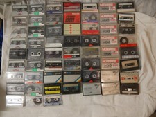 MC Leerkassetten bespielt Konvolut 59 Stück  Philips Orwo Scotch JVC 3/4