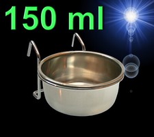 Vogel Nager 🐹🐦 EDELSTAHLNAPF ZUM EINHÄNGEN 0,15 l Futternapf Zubehör Hamster