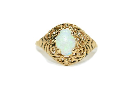 Natürlicher opal ring 14k - opal,