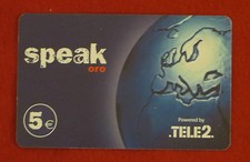 Telefonkarte Guthabenkarte Tele2 speak oro 5€ aus Spanien - nicht Telekom