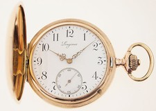 LONGINES TASCHENUHR IN 14ct ROTGOLD - ALTER: UM 1900 - 90 GRAMM GESAMTGEWICHT