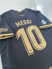 🔥⚽️ Lionel Messi handsigned FC Barcelona black Nike Jersey, Beckett COA! ⚽️🔥