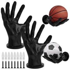 2x Hand Wandhalterung für Bälle, Wand Halterung Ball Deko Ballhalter Wandhalter