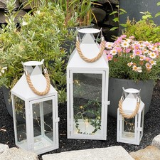 3tlg Gartenlaternen Windlicht