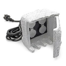 4-fach Gartensteckdose Außensteckdose Steinoptik Outdoor 5m Kabel