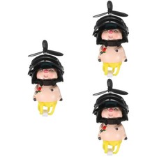 3 Stück Schwein Fahrrad Front