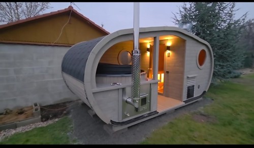 Exklusive sauna mit - sauna, whirlpool