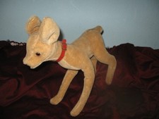 DDR Plüschtier Kuscheltier Reh mit Glasaugen mit Holzwolle