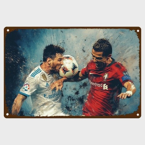 Blechschild fußball messi - fußball,