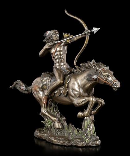 Indianer figur krieger auf - -,